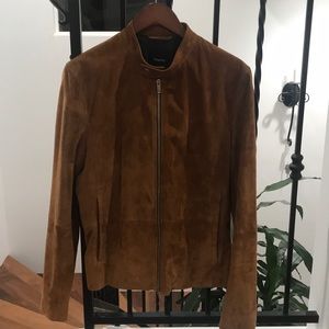 Men’s Theory Leather Suede Jacket